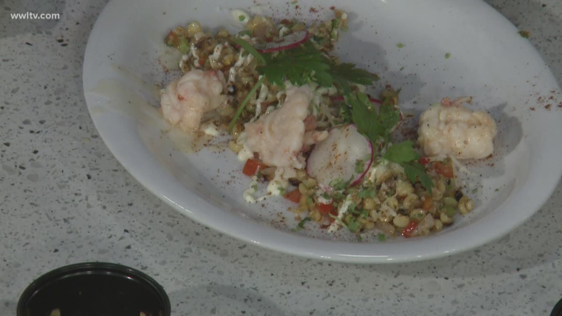 Chef Austin's rendition of Mexican street corn with lobster 