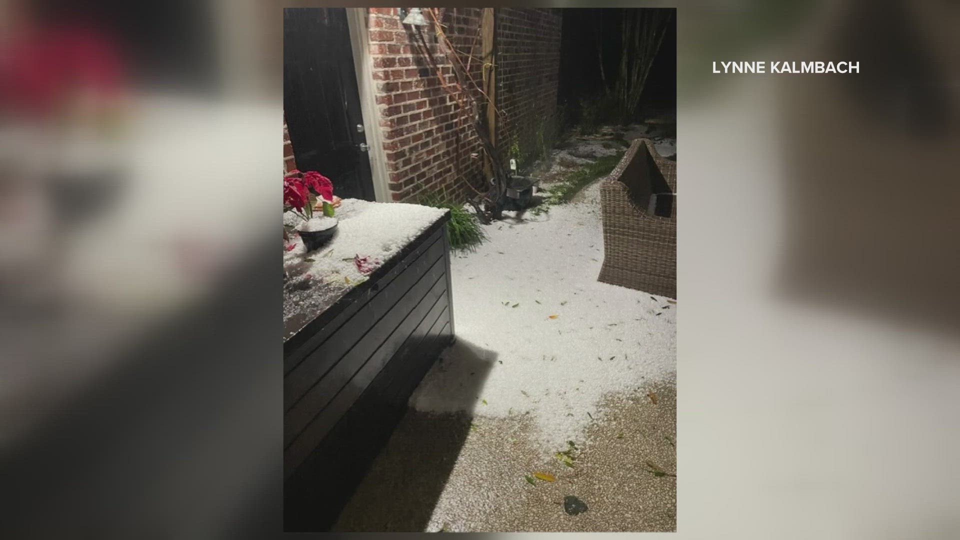 WWL Louisiana viewers shared videos and photos of hail in their neighborhoods.