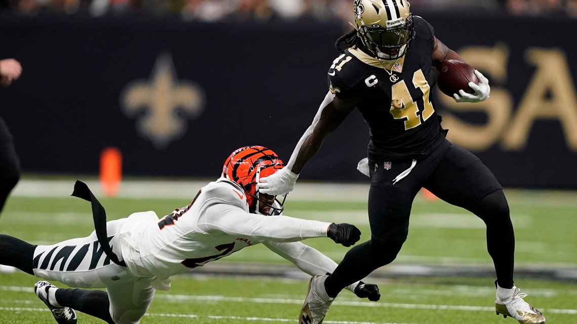 Marshon Lattimore of the New Orleans Saints defends during a game