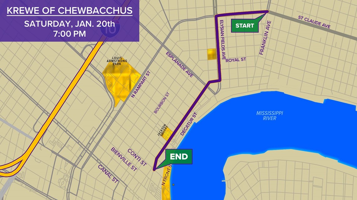 Chewbacchus 2024 parade route
