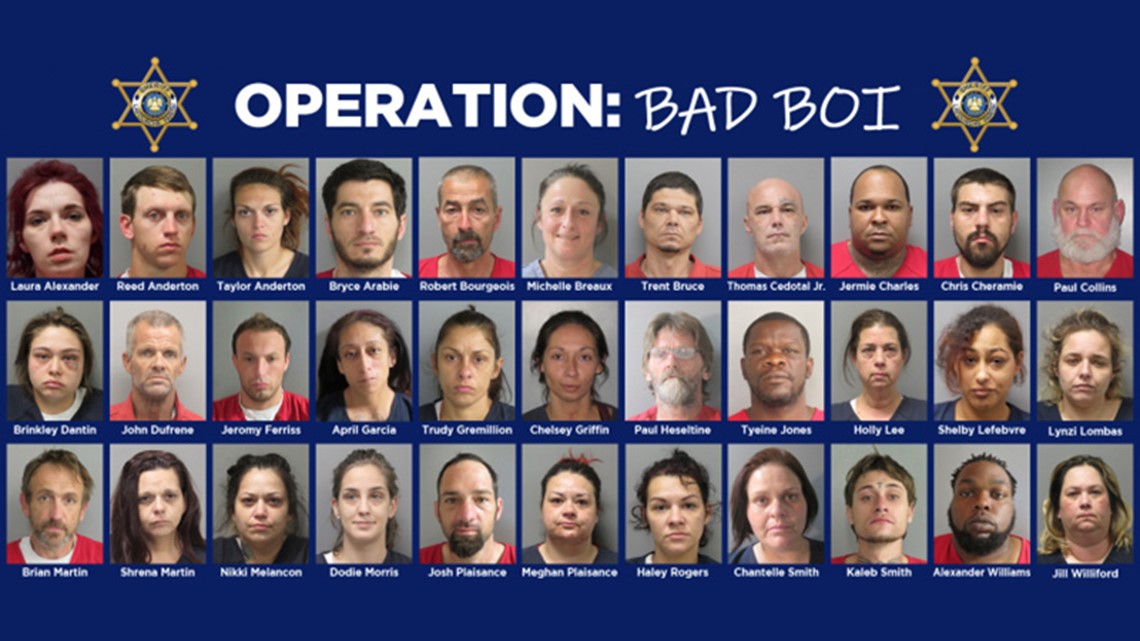 33 arrested in Operation Bad Boi in Lafourche that targeted heroin, meth, fentanyl - Vimarsana News