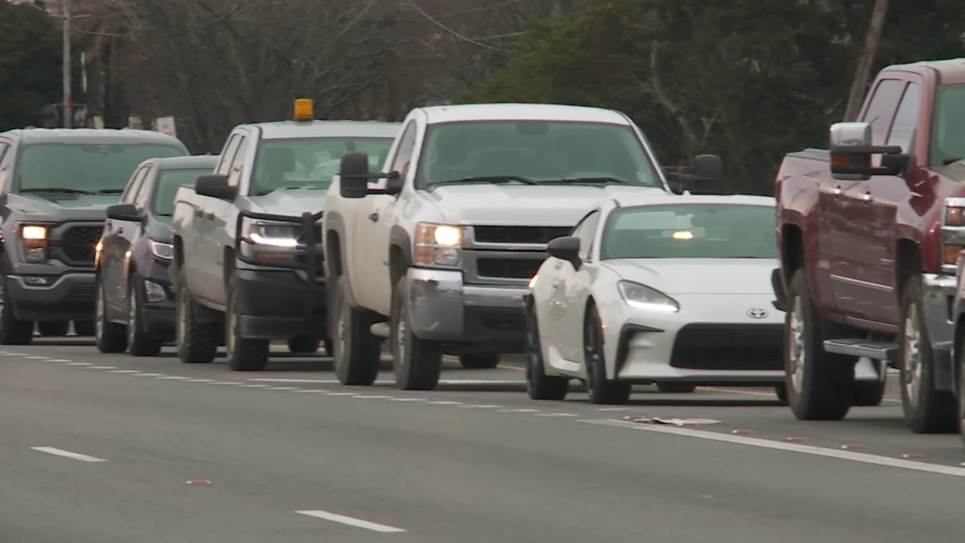 Most of the congestion is coming from the liquid natural gas export plant construction, a project which has added 7,000 cars on the road.