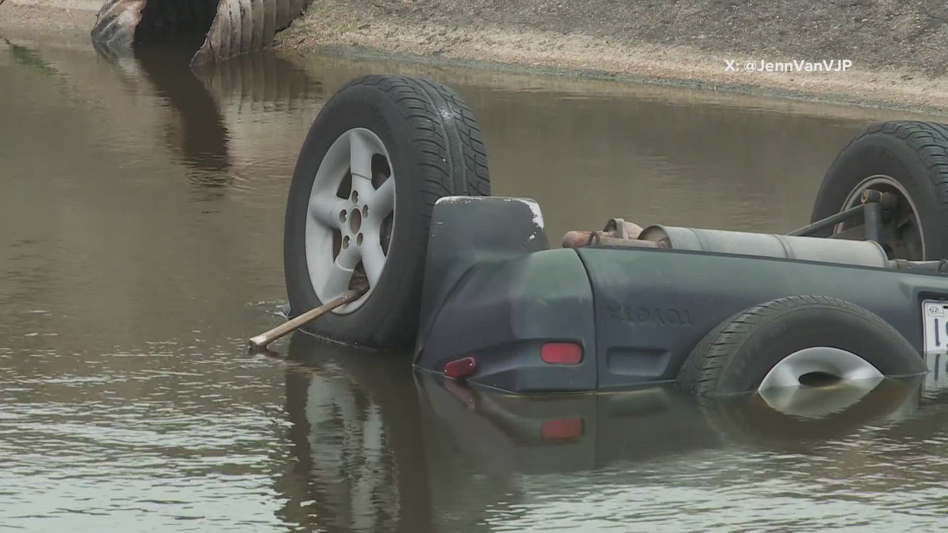 The Jefferson Parish Sheriff's Office says it was a two-vehicle crash, and one vehicle went into the canal.