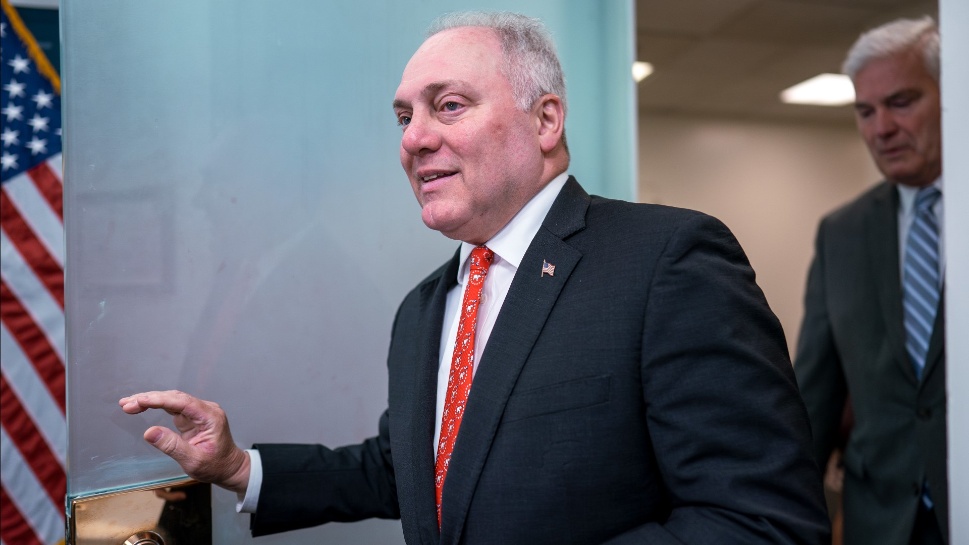 Steve Scalise spoke briefly after the GOP vote to nominate him as the next Speaker of the House.