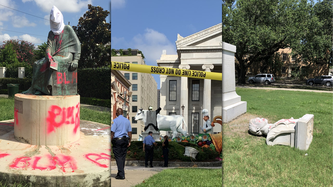 At Least 3 Statues Found Vandalized, Toppled In New Orleans | Wwltv.com