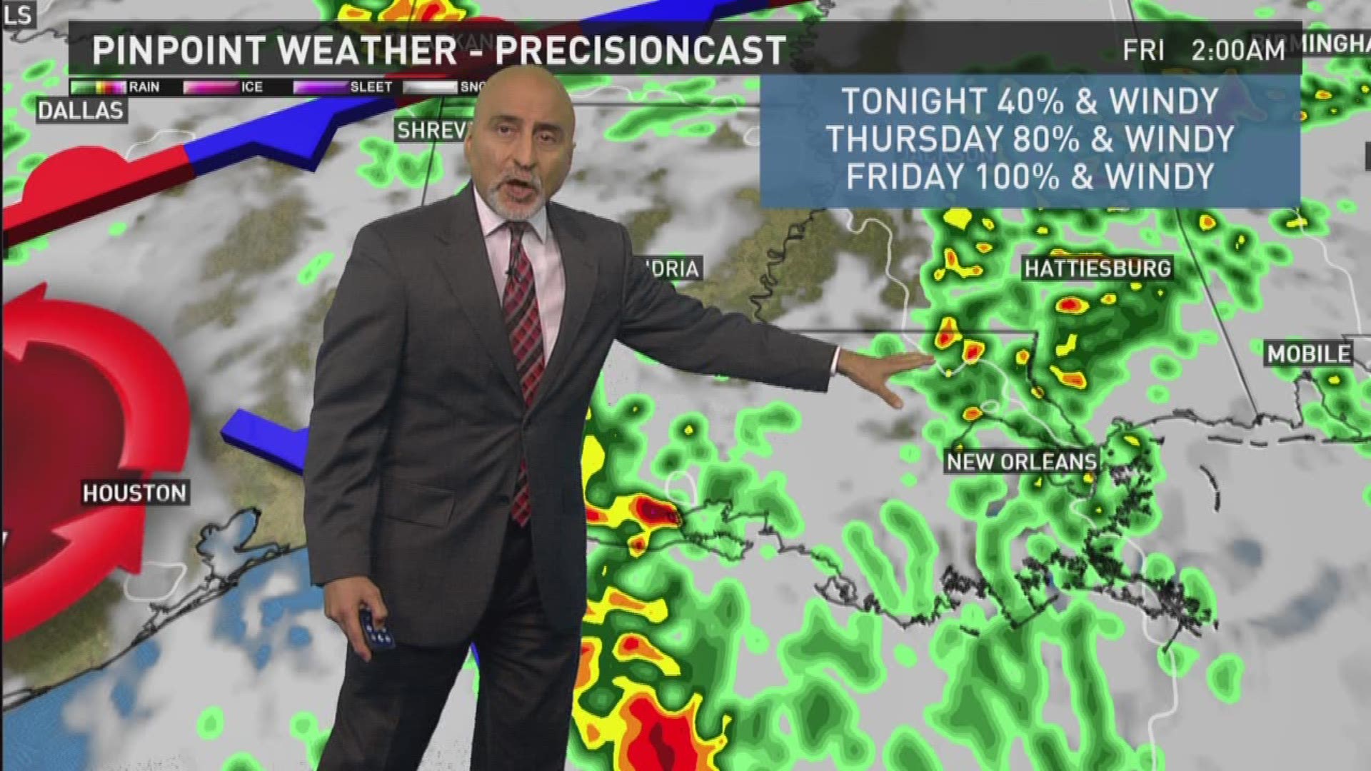 Chief Meteorologist Carl Arredondo and the 6pm Wednesday weather