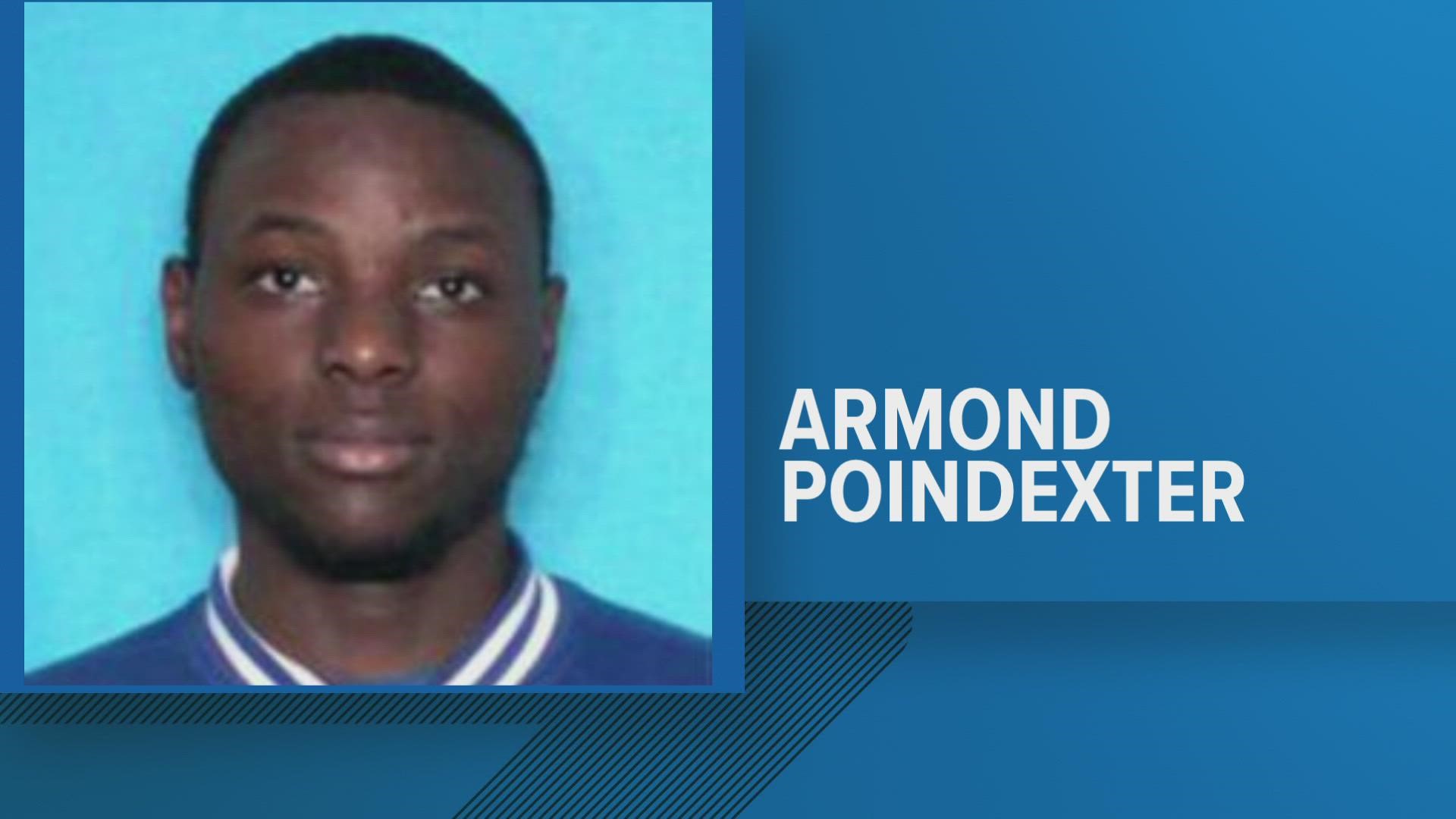 Armond Poindexter faces counts of aggravated assault with a firearm and home invasion, deputies said.