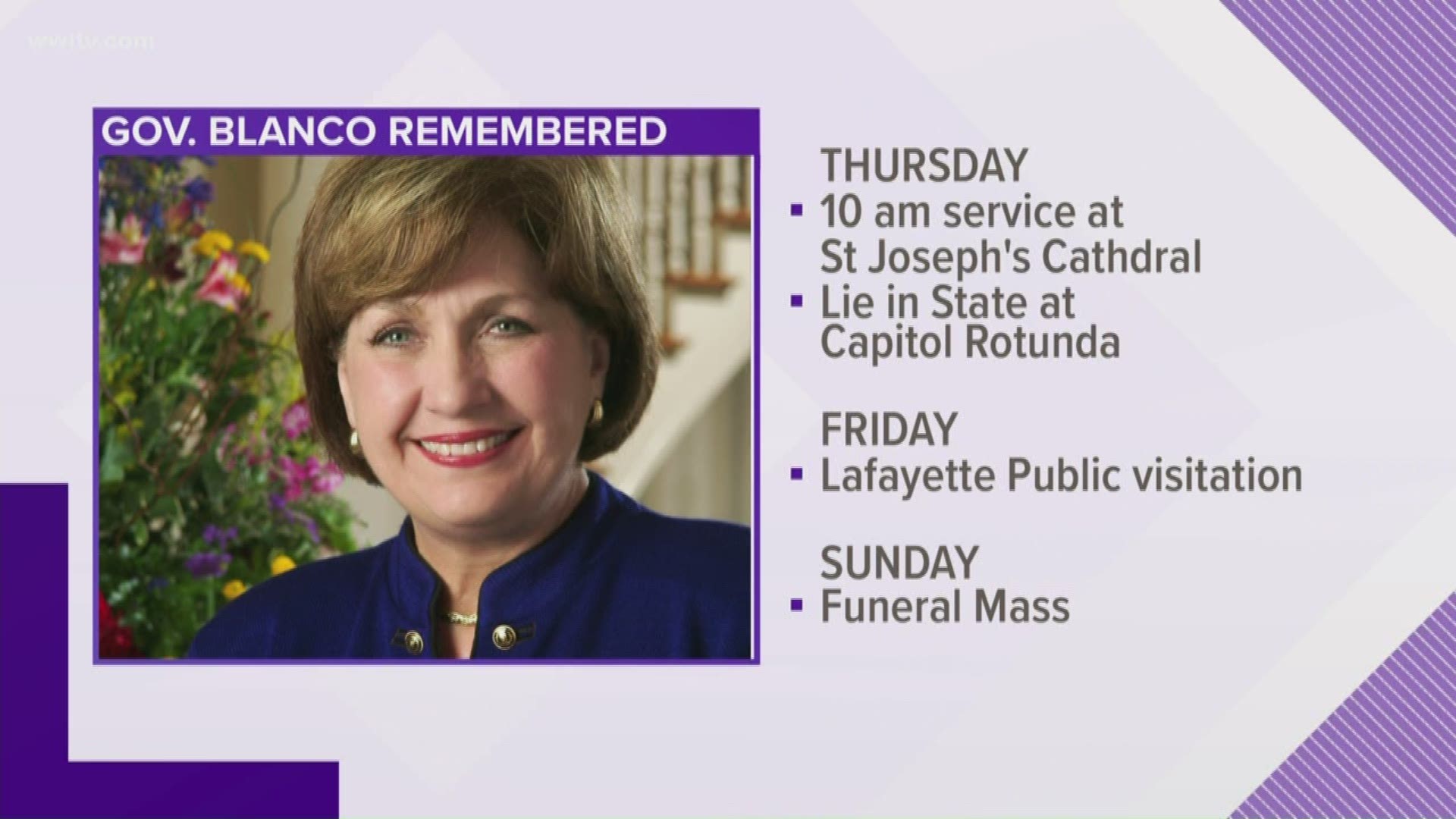 "I think history will be very kind to Kathleen Blanco. While she was judged very harshly for her immediate response in the immediate aftermath of Katrina, once everybody, including the governor and the legislature, got some traction she was the one who pushed through the reforms in education but also the reforms of the levee board," WWL-TV political analyst Clancy Dubos said.