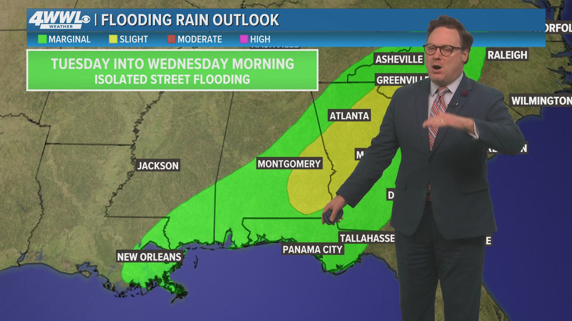 Chief Meteorologist Chris Franklin says expect another round of rain Tuesday, though not as heavy as Monday.