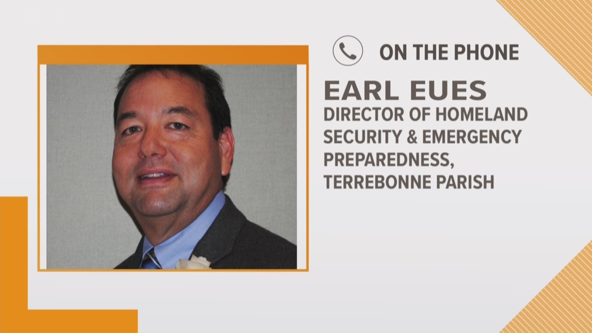 Terrebonne Parish Director of Homeland Security and Emergency Preparedness Earl Eues says the parish could still see tropical storm force winds