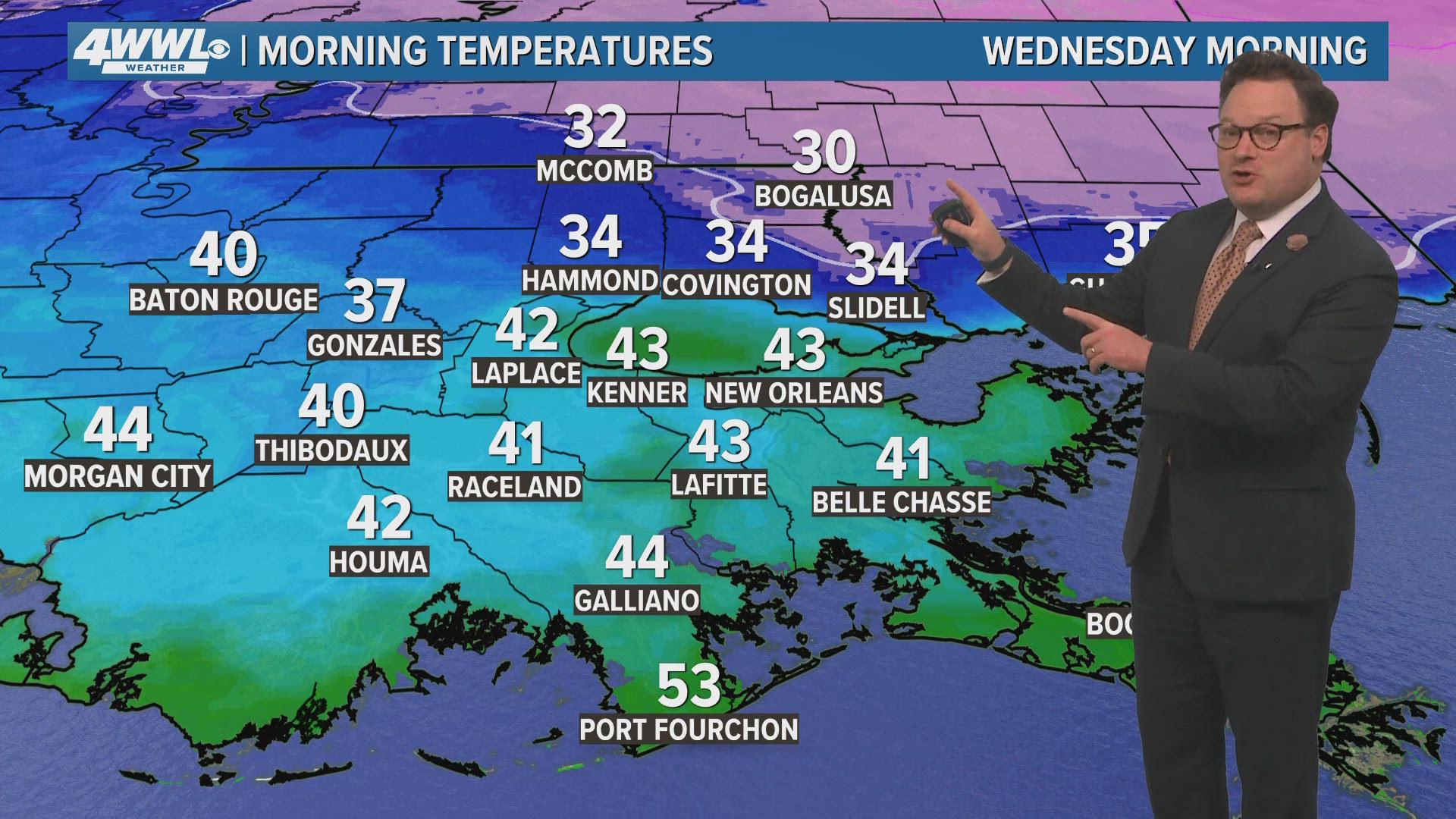 Chief Meteorologist Chris Franklin says expect mild temperatures as we continue through the week and a chance for rain on Thursday.