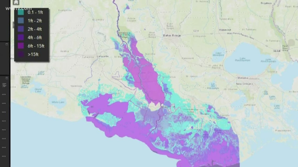 Map tracks water level predictions for Spillway's opening