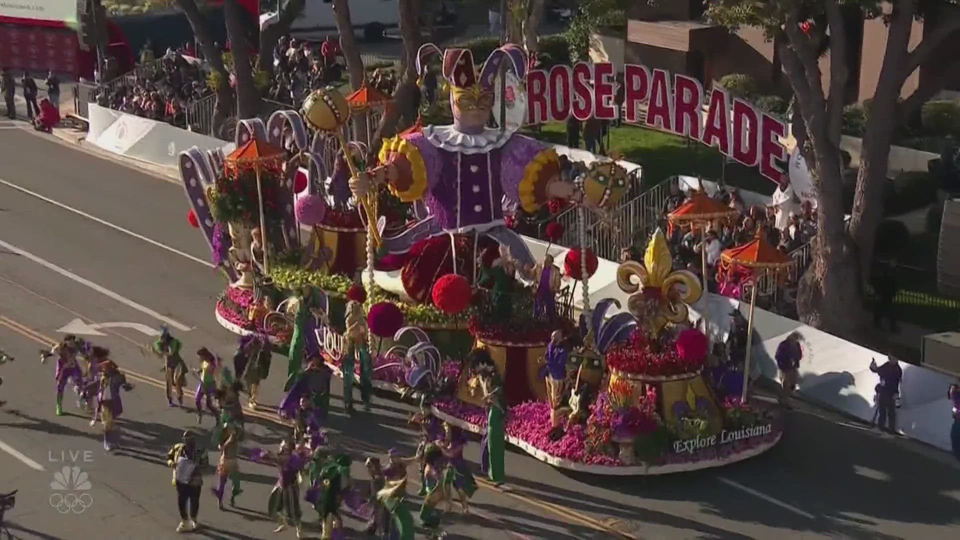 Louisiana's Rose Parade float.