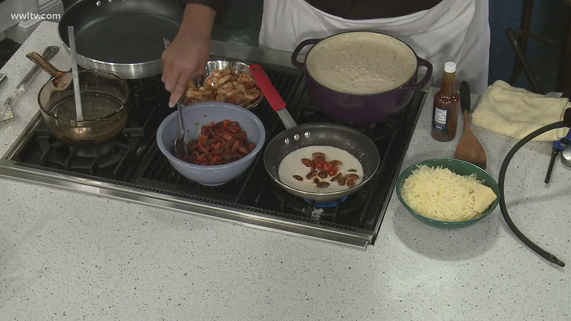 Chef Kevin Belton whips up a delicious shrimp and grits recipe sure to please your whole family.