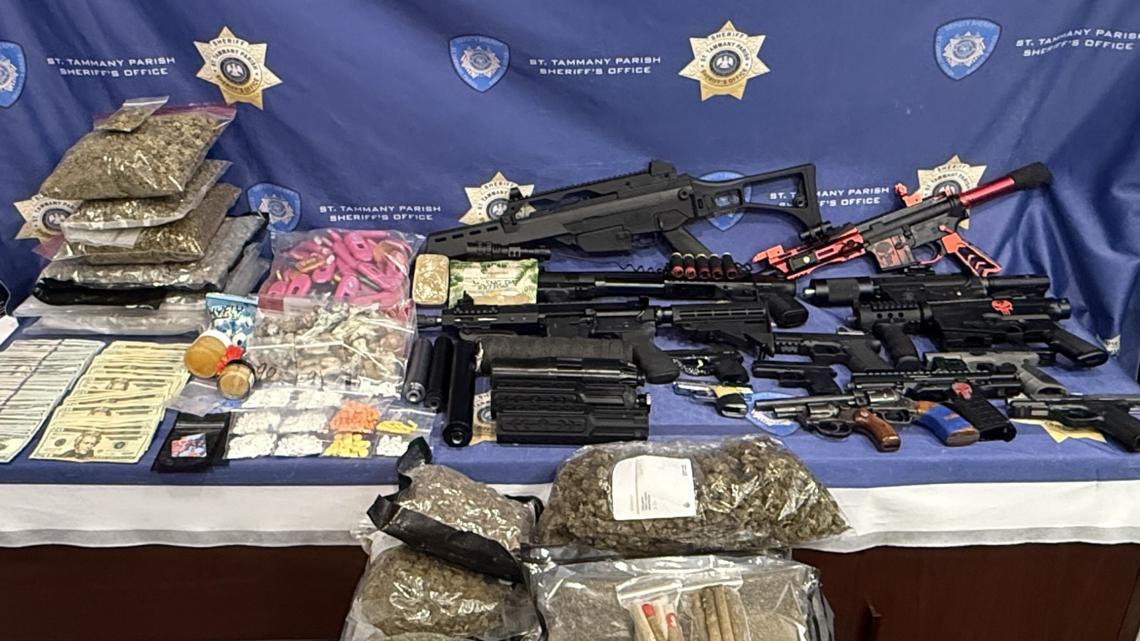 2 Lacombe residents arrested after narcotics raid uncovers drugs, machine  guns and explosive devices | wwltv.com