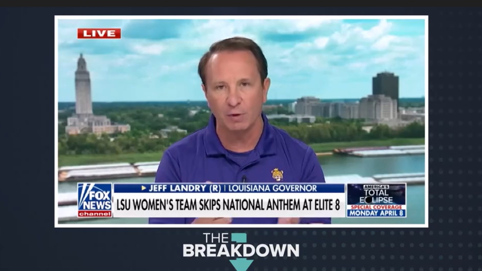In your Breakdown: Governor Jeff Landry wants scholarships stripped from athletes who miss the National Anthem.