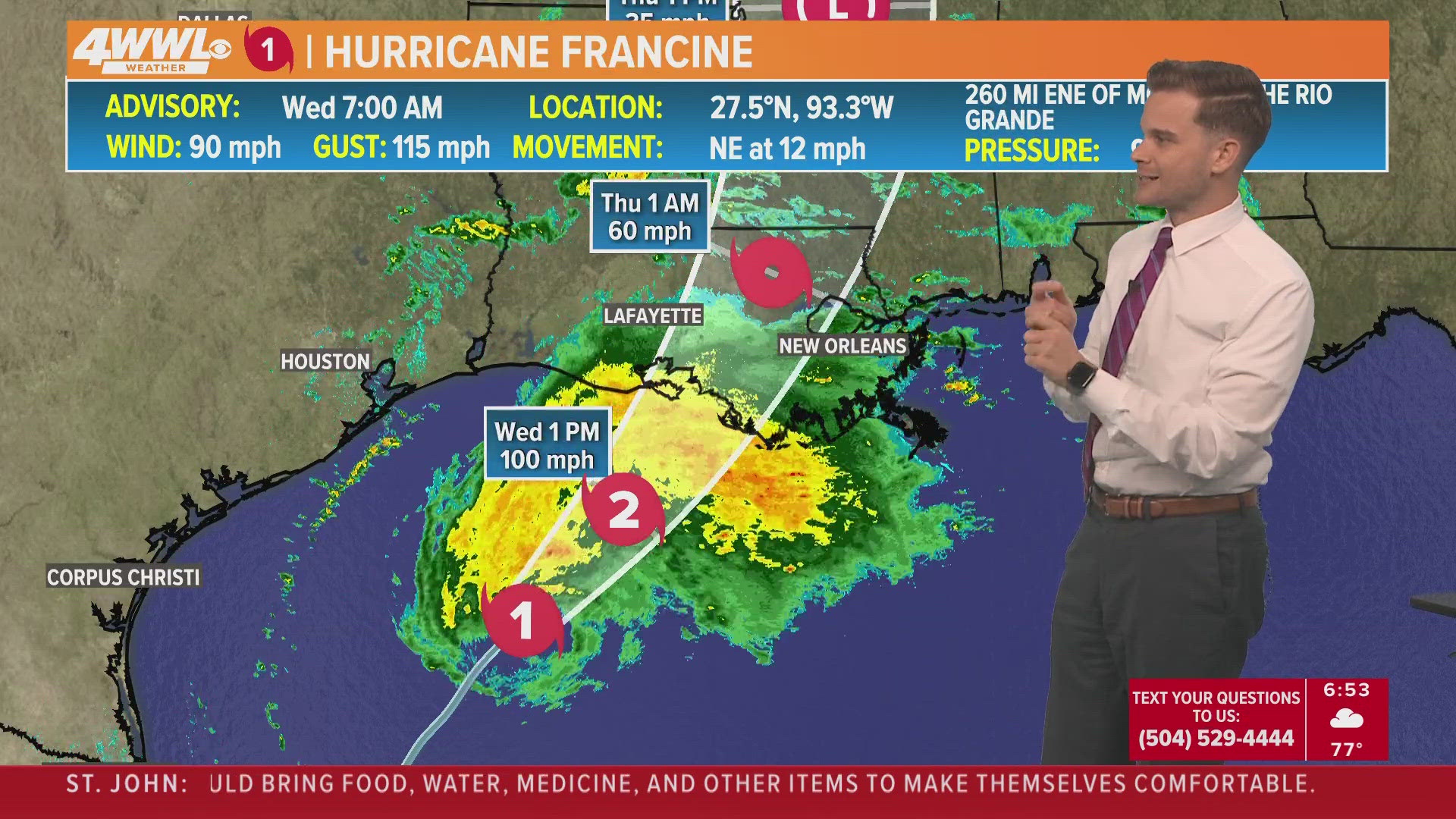 The latest update from NHC shows that Hurricane Francine is maintaining the same intensity and not rapidly increasing.