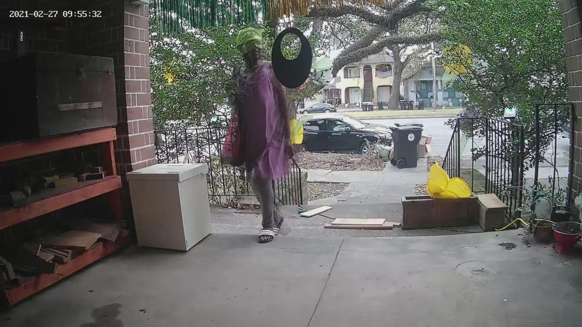 After a WWL-TV story NOPD took fast action to tracks a thief that has been stealing packages from their neighbor's porch.