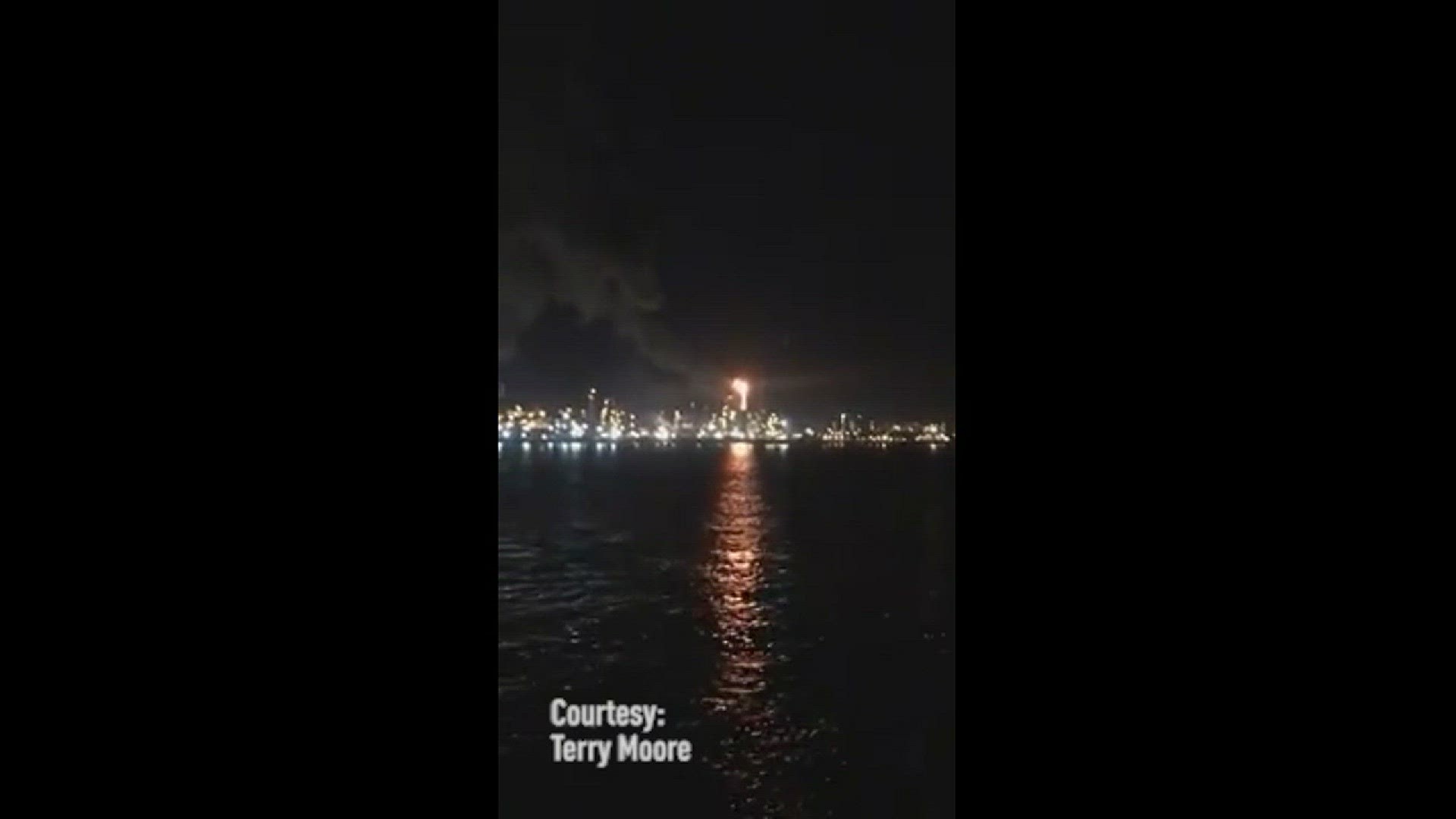 Viewer Terry Moore sent Eyewitness News a massive flare at the Chalmette Refinery late Saturday night.