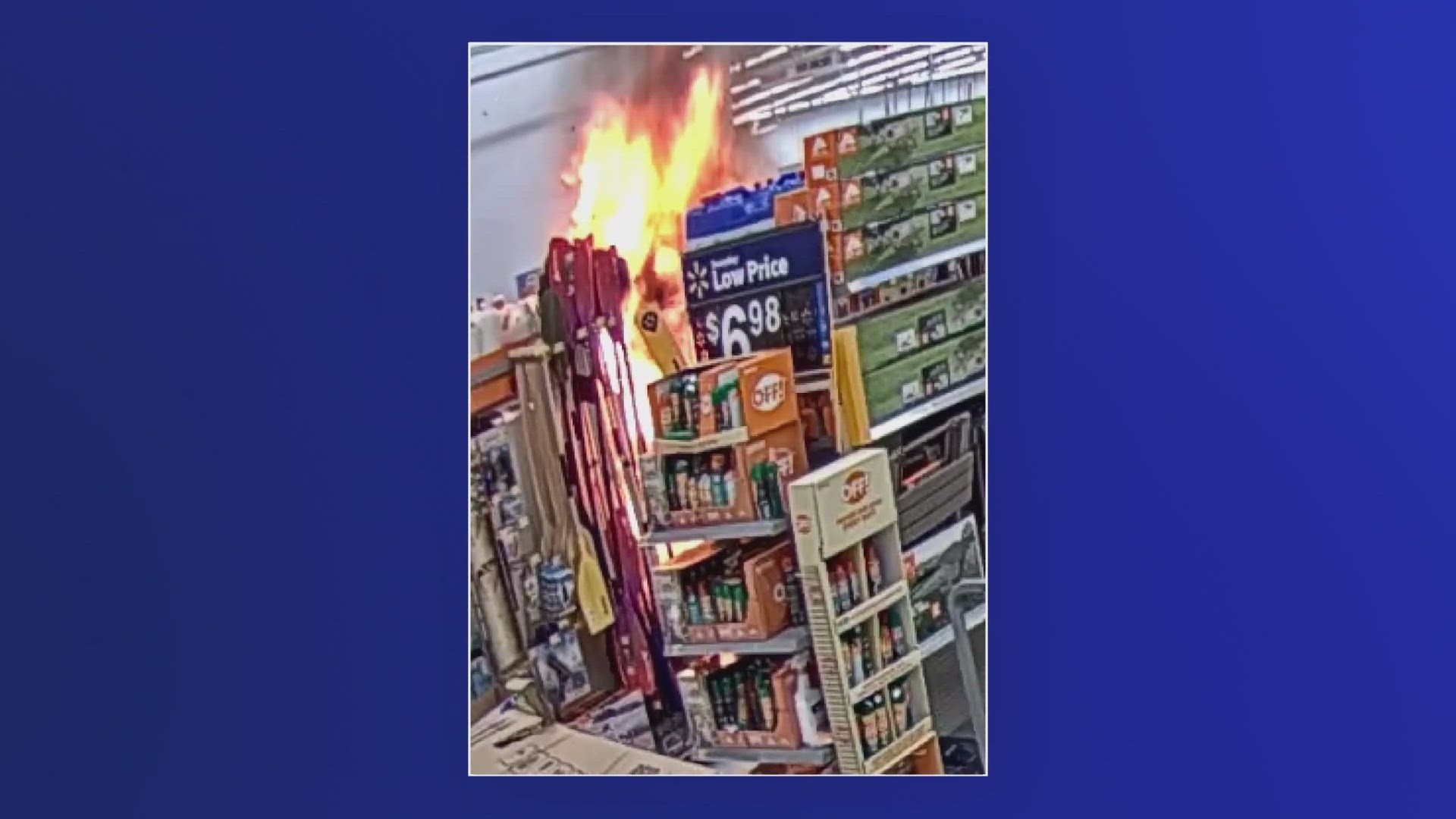 The Jefferson Parish Sheriff's Office is looking for a man they say started a fire in a Walmart in Marrero.