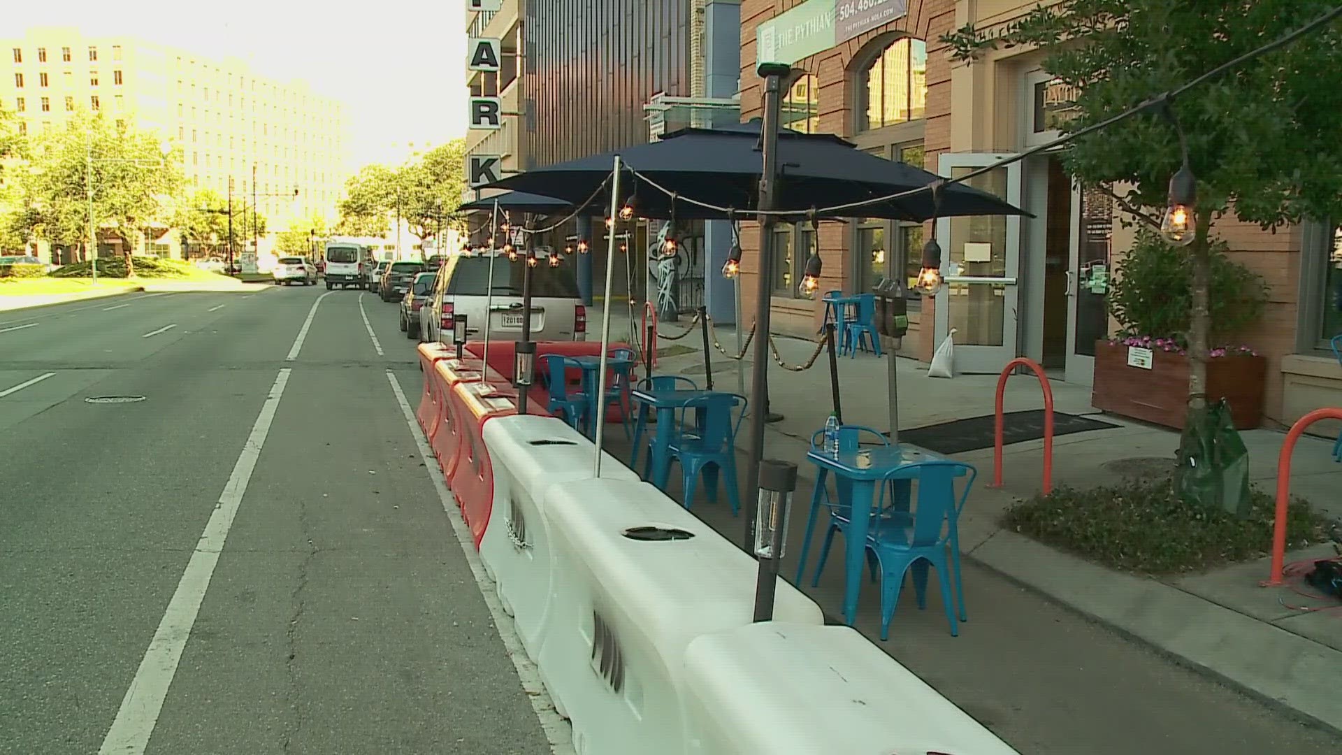 The parklets began during the pandemic as a way to help restaurants survive by turning a parking lane into added dining space.