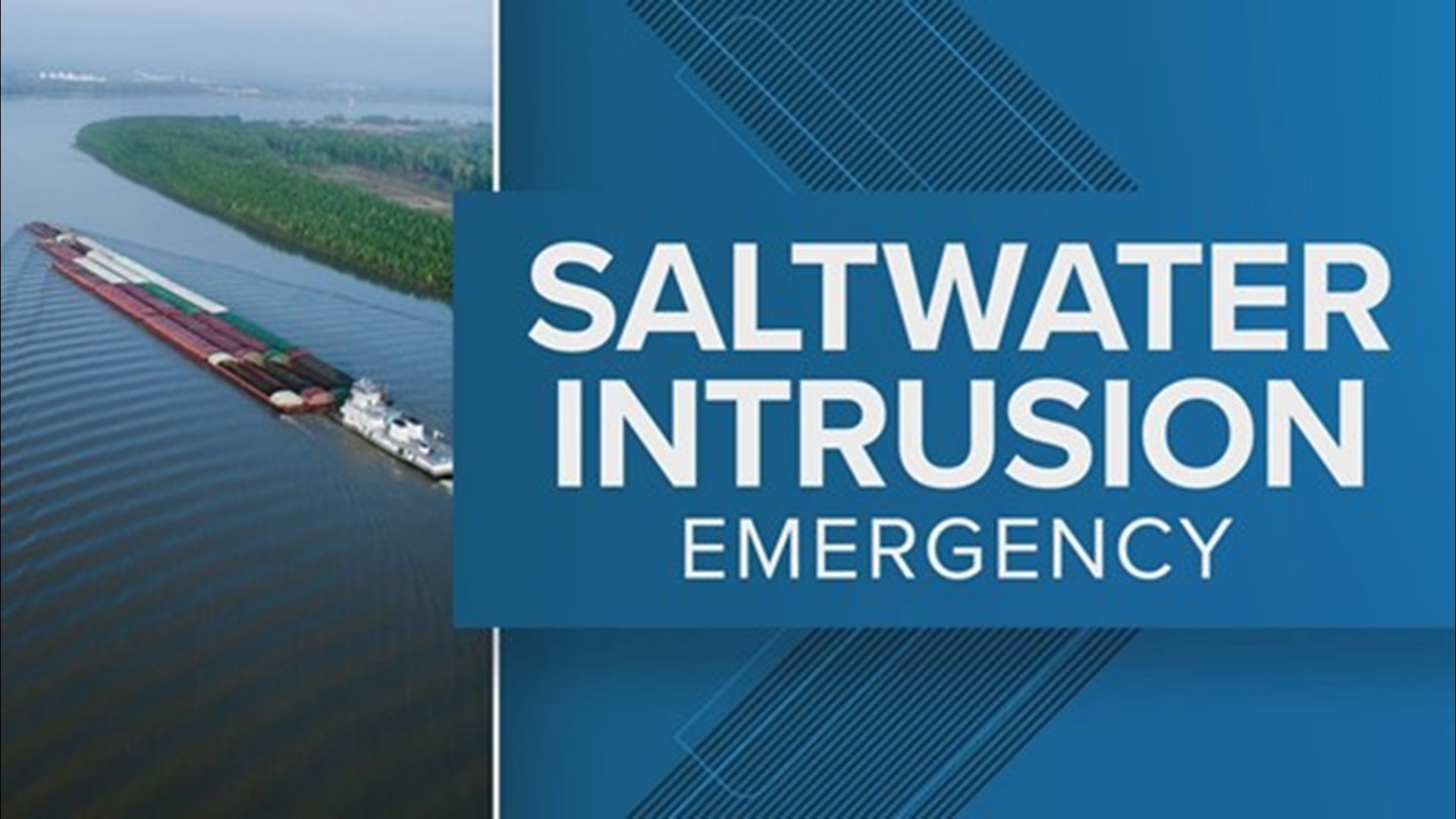 WWL-TV with the latest update on the saltwater intrusion emergency in Southeast Louisiana as seen on Eyewitness News at noon on Monday, Sept. 25, 2023.