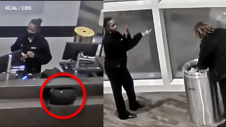 Gate agent dumped passenger's items into trash at Armstrong International Airport, video shows