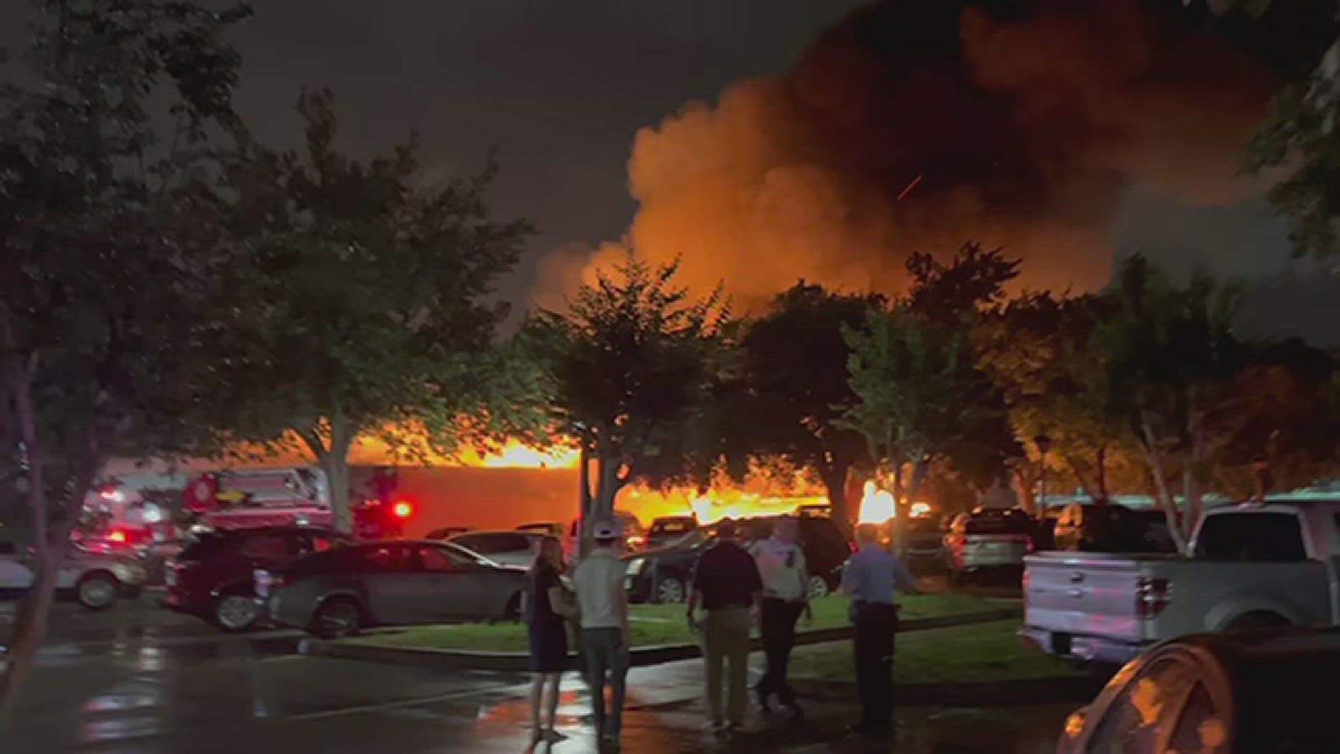 Video shows the fire at the Chateau Country Club in Kenner