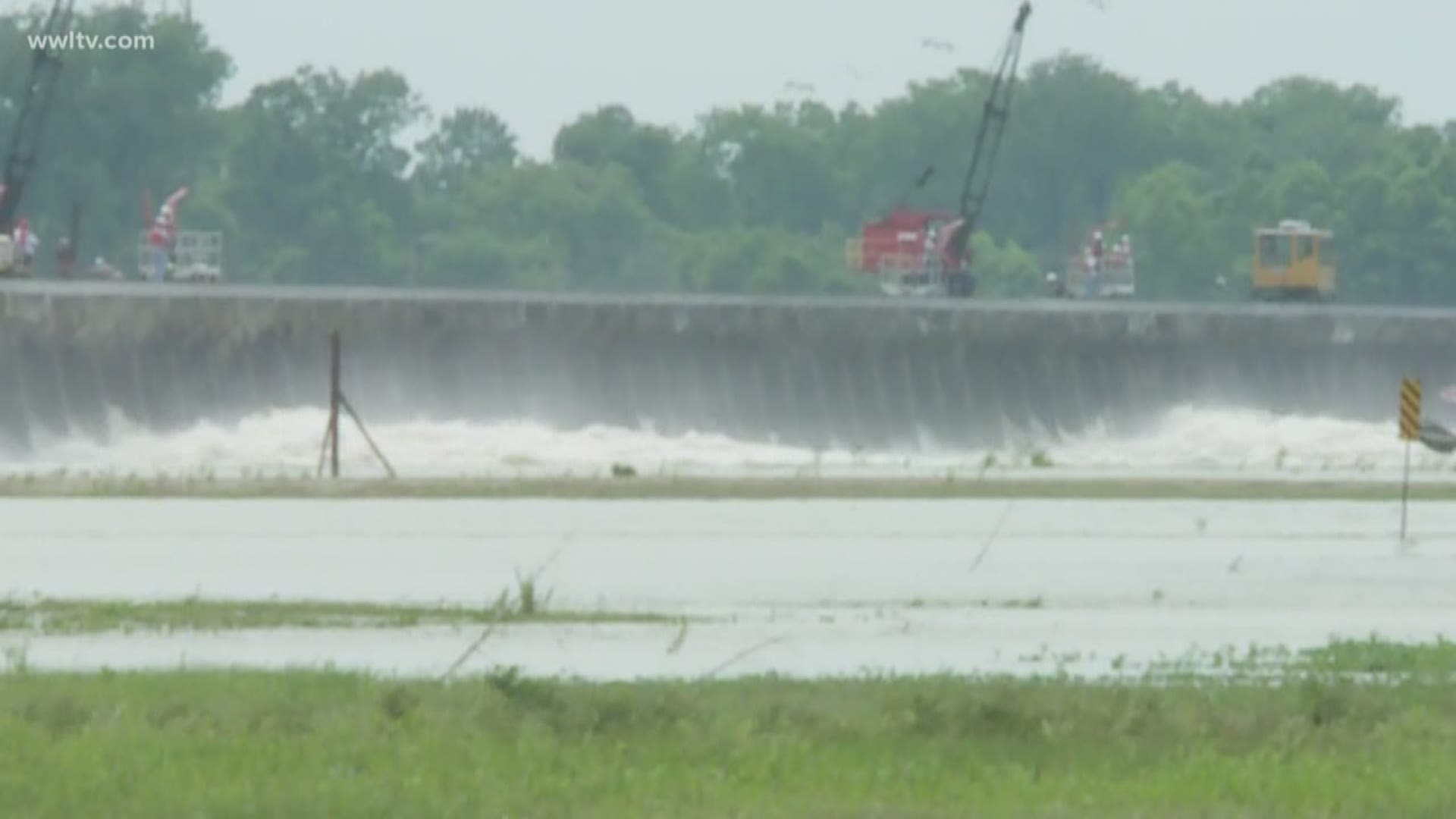 The Bonnet Carré Spillway was opened for the second time in one year after heavy rain was poured onto an already-high Mississippi River.