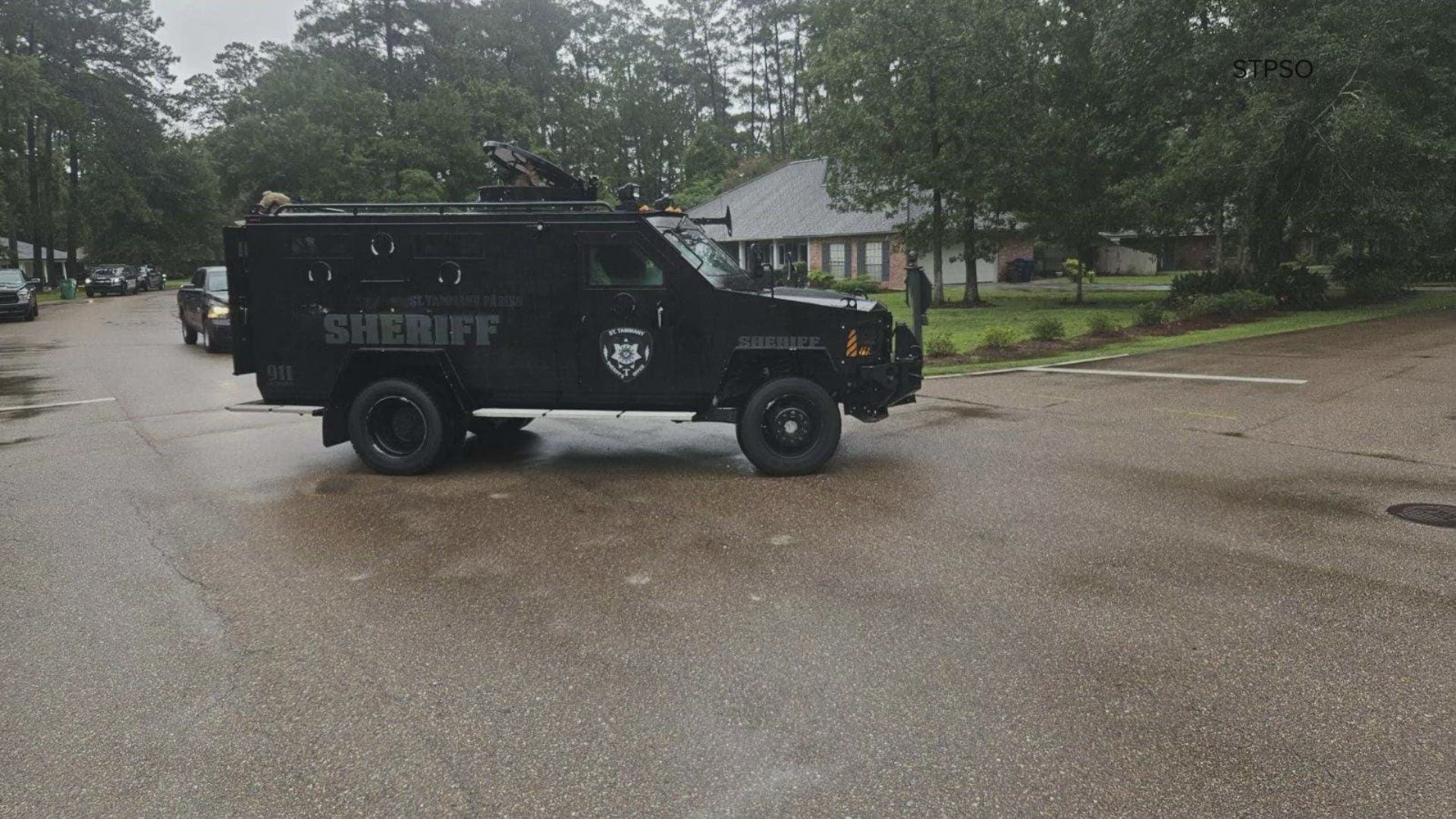 The St. Tammany Parish Sheriff's Office says its SWAT team is on the scene assisting the Mandeville Police Department.