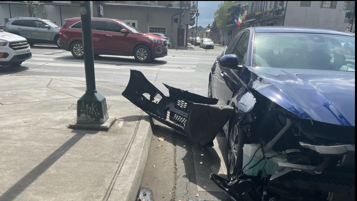 NOPD investigates a hit-and-run crash on the edge of the French Quarter