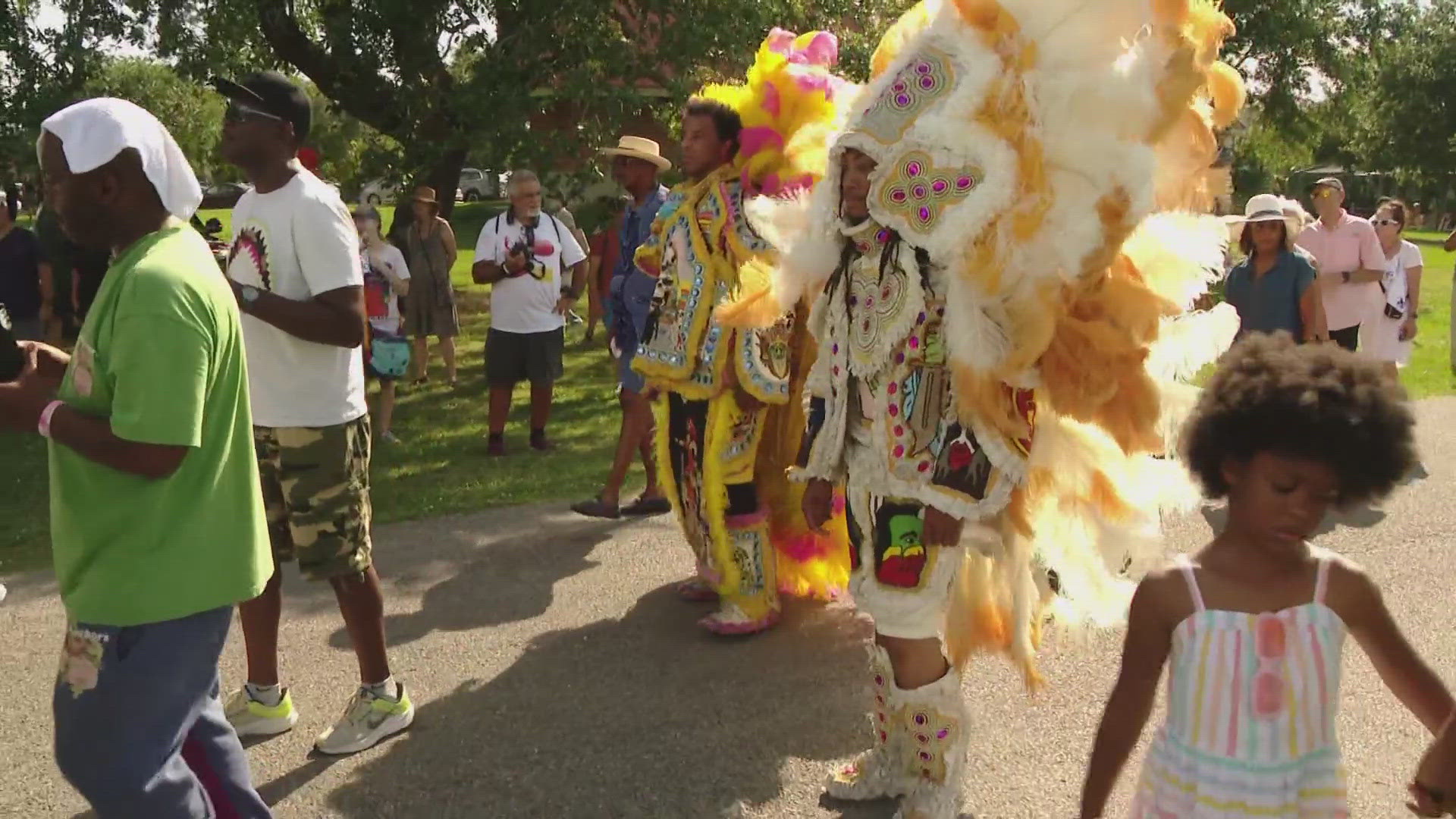The 'Spirit of Louisiana' Jazz funeral and second line was held at City Park on Saturday. It honored the lives of those lost to the virus.