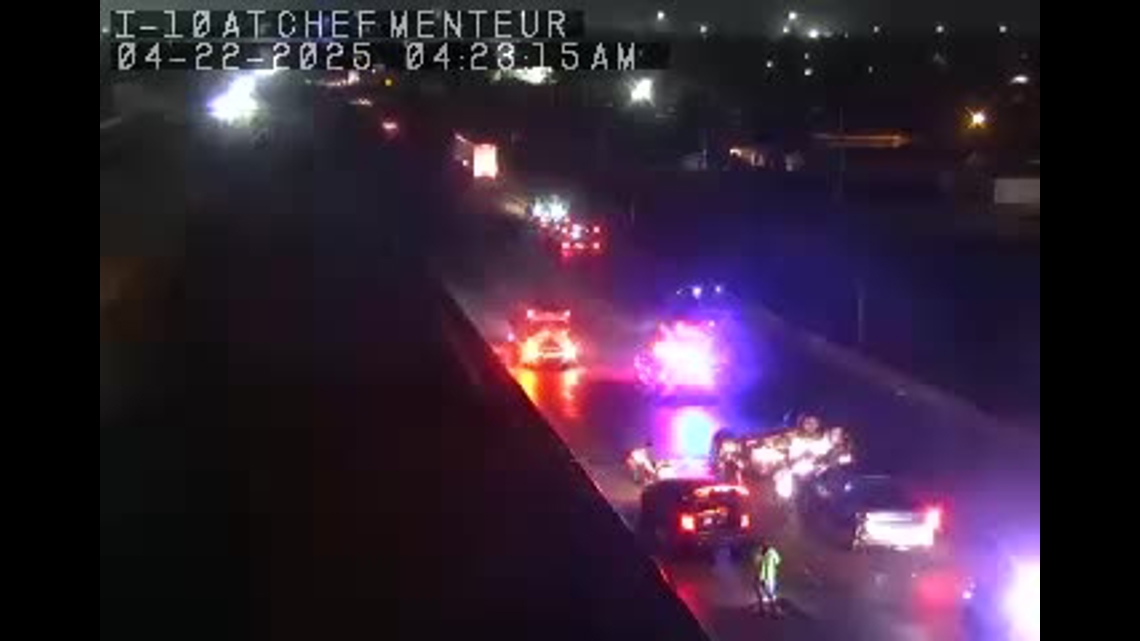 Overturned vehicle on I-10EB caused major delays for drivers