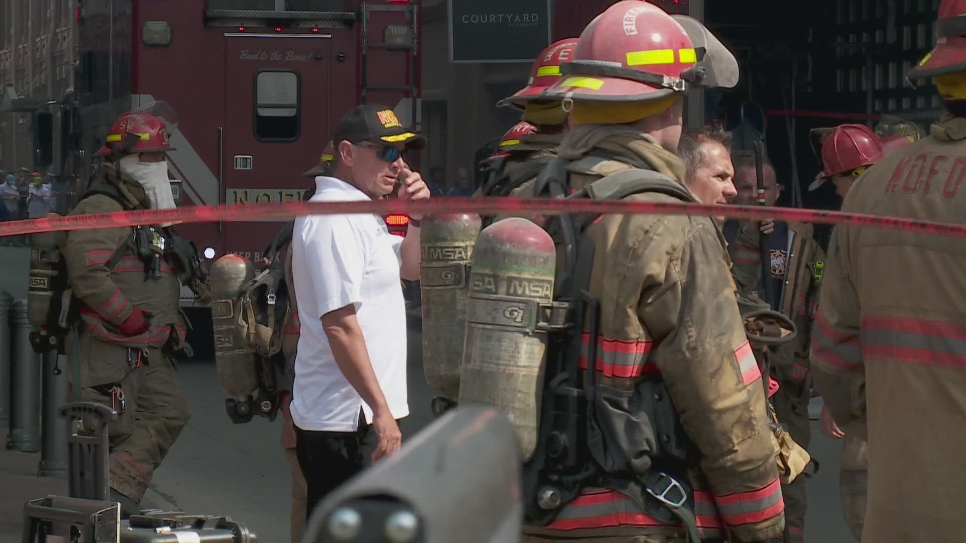 A two-alarm fire knocked out power to about 900 buildings in the French Quarter Monday.