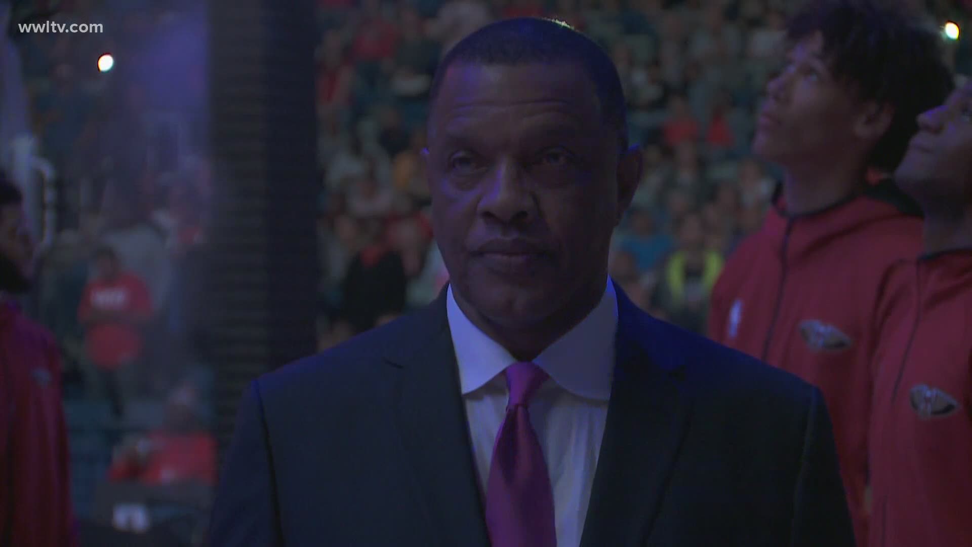 Head Coach Alvin Gentry made the trip to Orlando to coach the Pelicans through their playoff push.