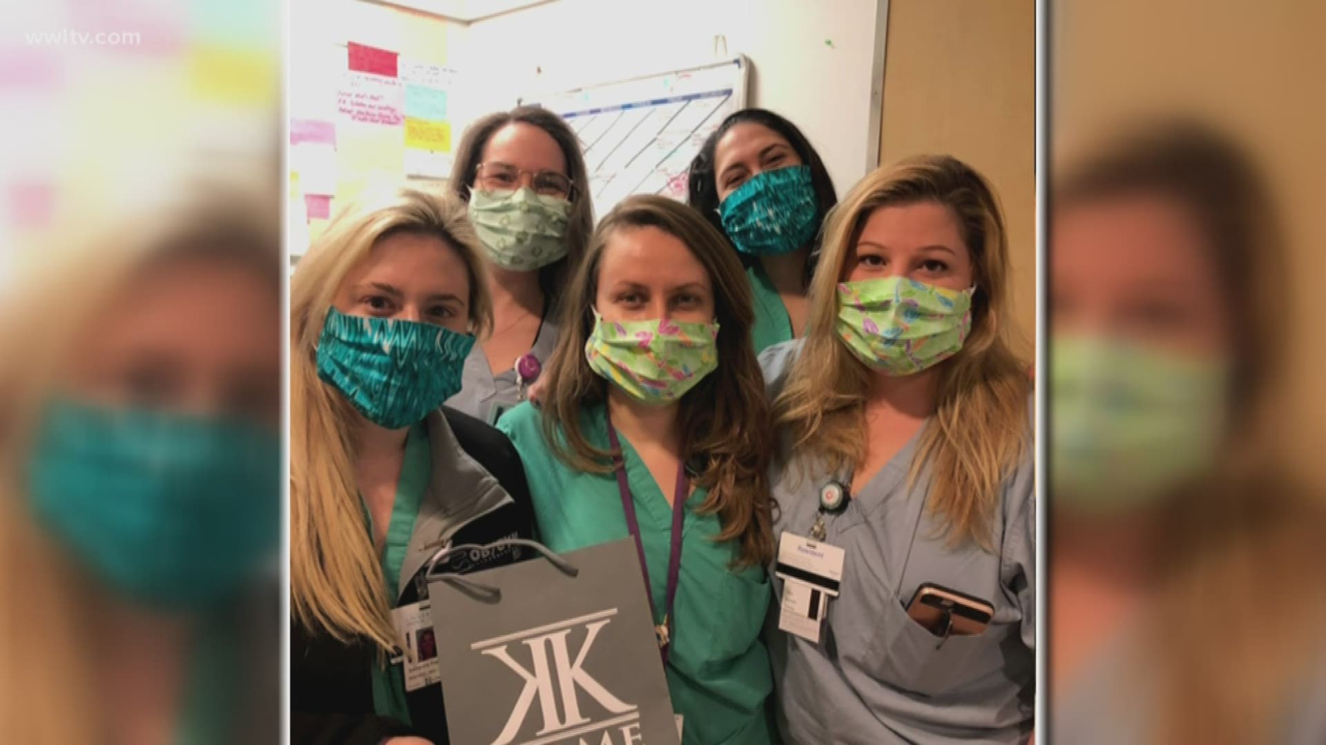Local designer Katie Koch has designed and donated hundreds of masks for medical personnel.