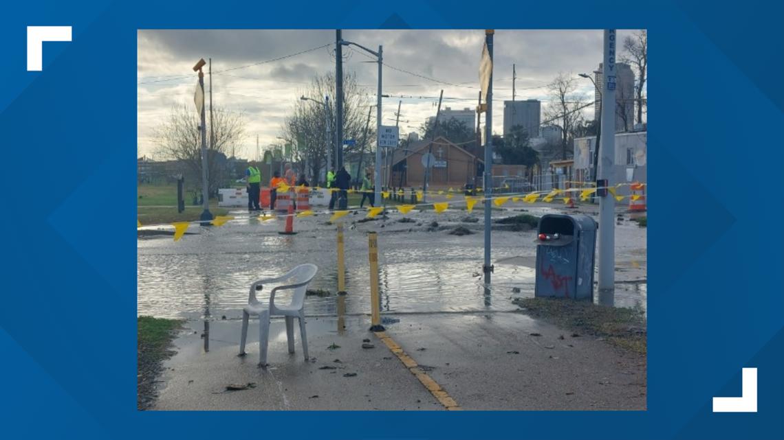 S&WB working to repair sewer main break in New Orleans, floodwater receding