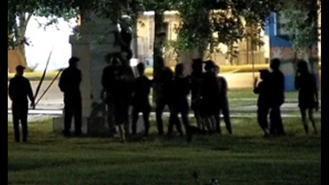 Photos Show Group Who Pulled Down Statue Of Confederate Soldier In Mid ...