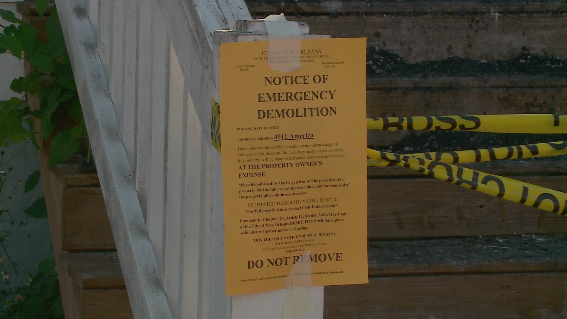 An emergency order was given to demolish the home. Family didn't know and now someone will be allowed to go through once more to see if there is anything to save.