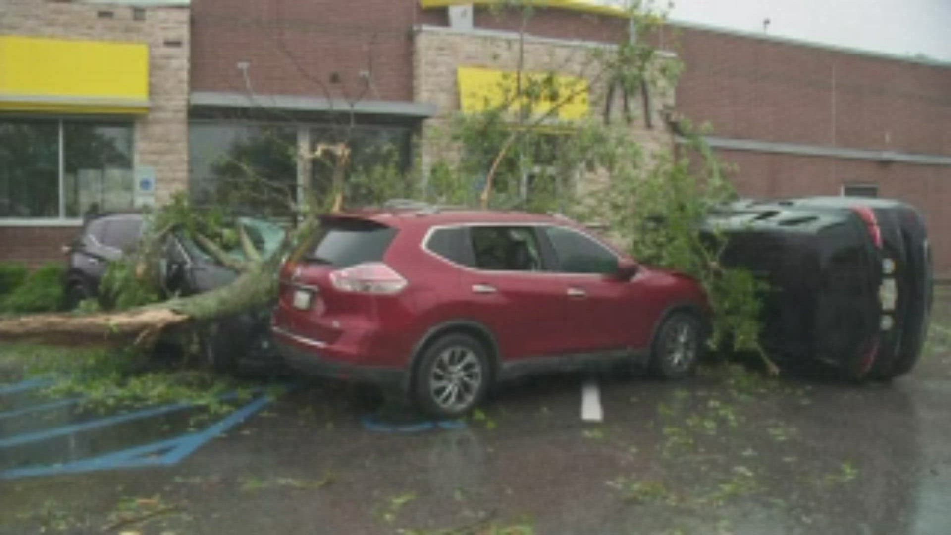 Slidell hit with a tornado around 10 a.m. and heavy rainstorms.