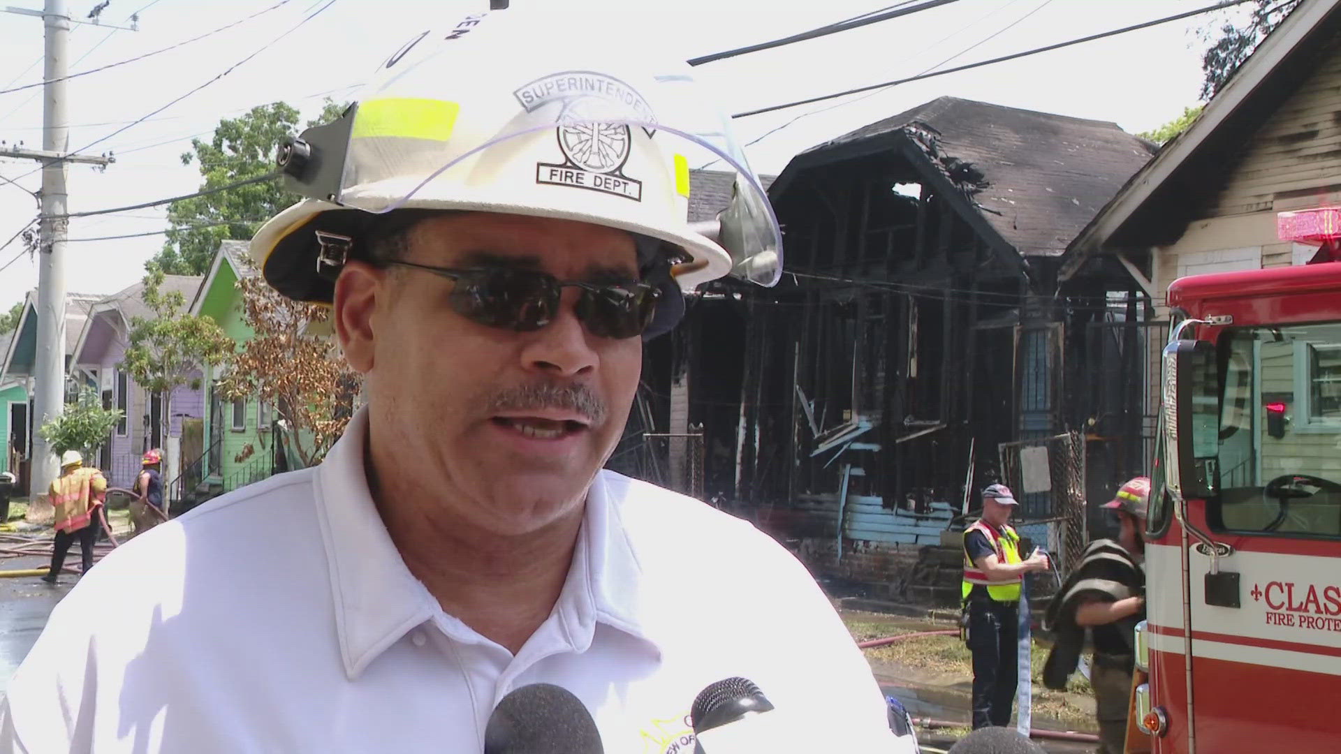 The cause of the fire is unknown but Nelson said the three "homes were not lawfully occupied, none of them had water, electrical meters or water meters."