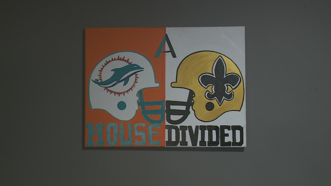 A House Divided: Married Saints, Dolphins fan get ready for Monday night