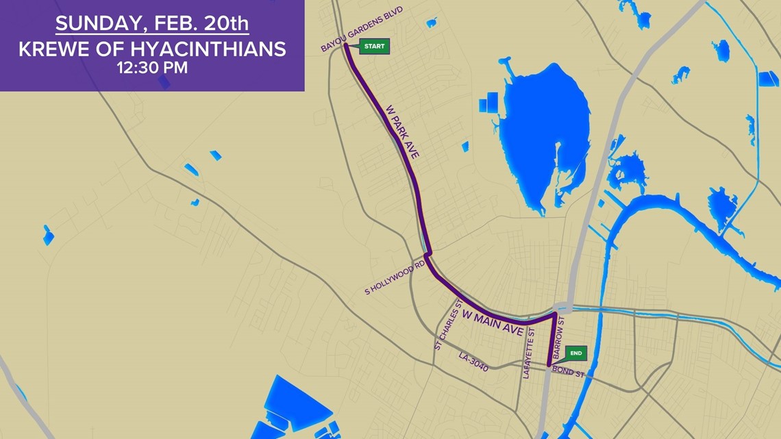 Houma Parade Schedule 2022 Krewe Of Hyacinthians Parade Route, Start Time | Wwltv.com