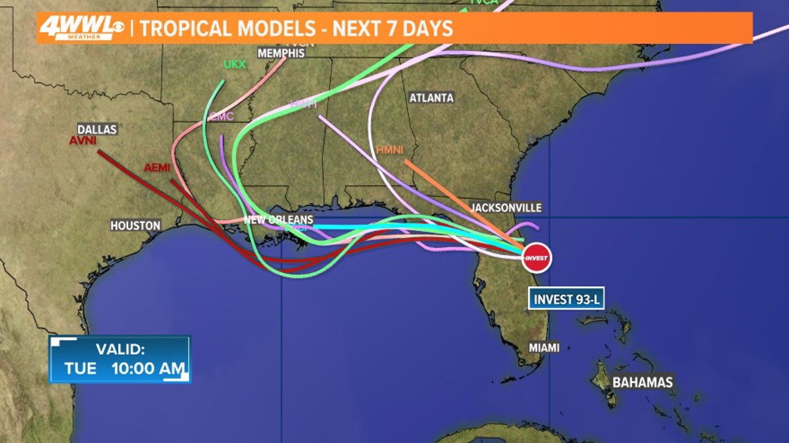洋楽 HUrricane / terms&deff nish'n(s) NHC: Tropical depression likely in Gulf by Wednesday | wwltv.com