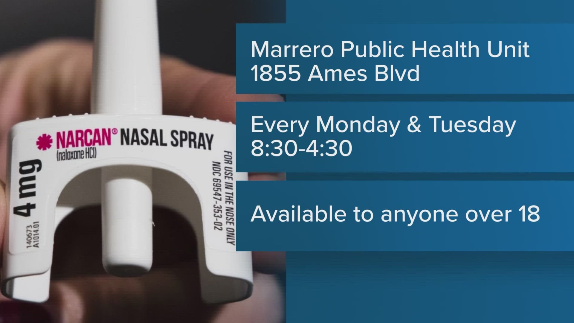 Jefferson Parish officials announced a new Narcan distribution site on Tuesday.