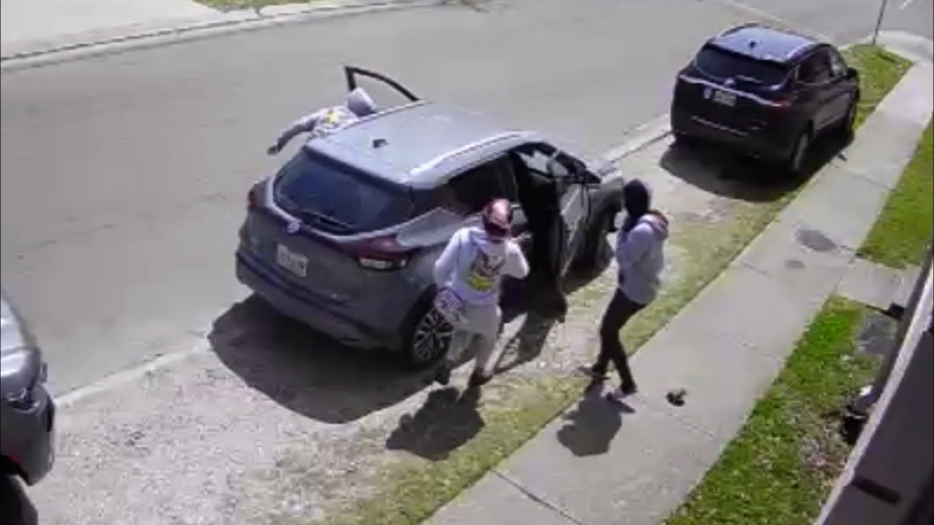 A security camera captured the deadly carjacking in Mid-City on March 21.