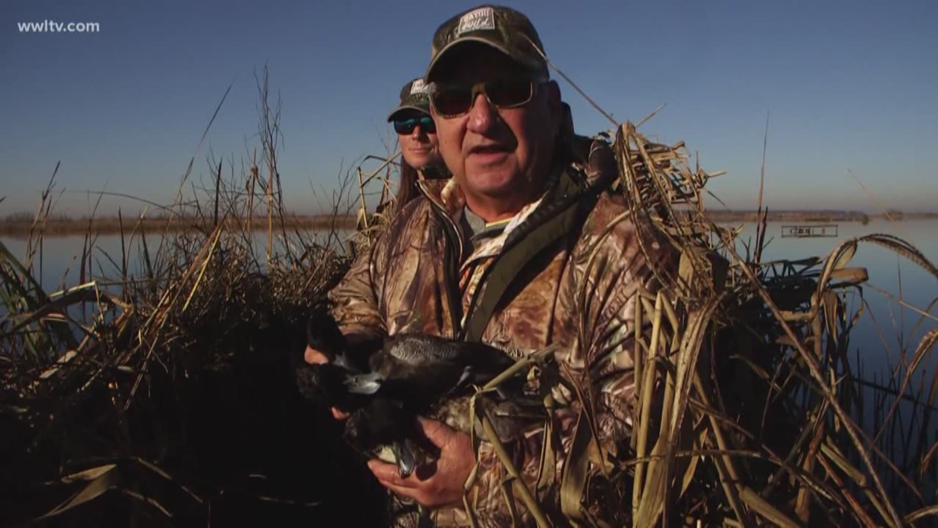Don Dubuc hunts diving ducks in Paradis this week for the Fish and Game Report.