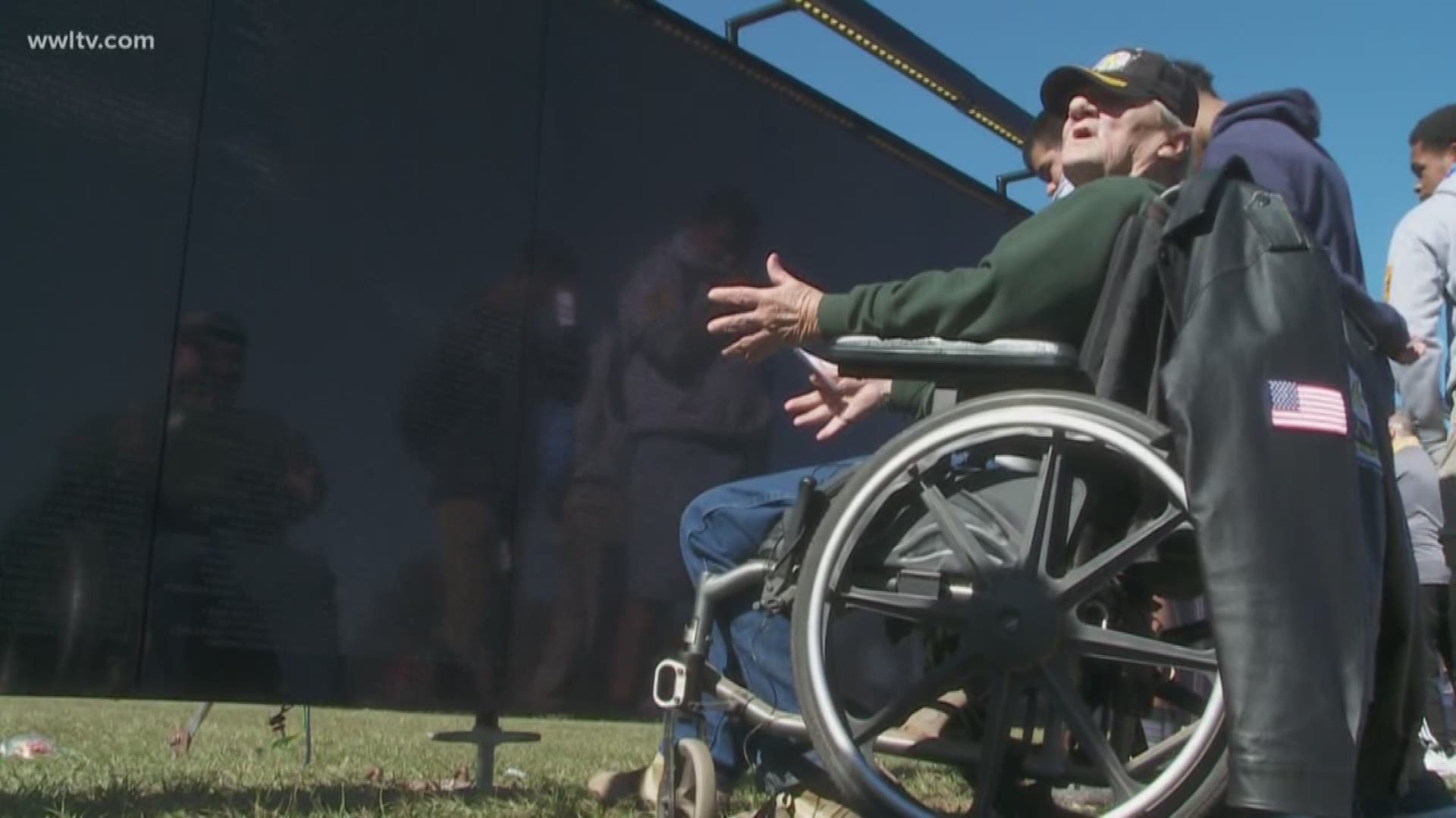 The Wall that Heals, a mobile replica that is about 3/4 the size of the original Vietnam Memorial Wall in Washington D.C. is in Franklinton, Louisiana and it's giving veterans who may not be able to make the trip, get a chance to see it for themselves.