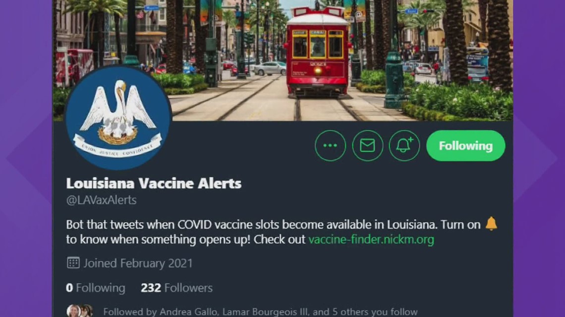 Twitter account helps people find open vaccine appointments in Louisiana - Vimarsana News
