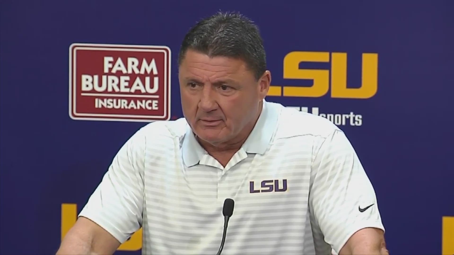 LSU's Ed Orgeron says locker room comments were emotional moment 